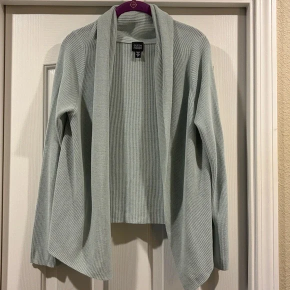 Eileen Fisher Women's Open-Front Cardigan Italian yard size L - Picture 4 of 7